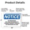 Signmission No Trespassing Not Liable For Damage To OSHA Notice Sign, Aluminum, 10in W x 7in L, 2PK OS-2PACK-NS-A-710-L-14946 - alternate 3